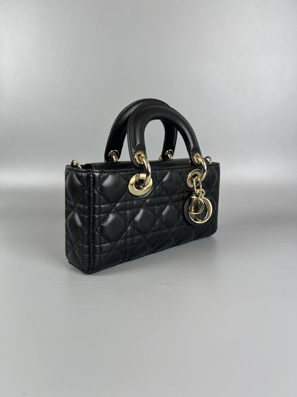 DIOR Small D-Joy Bag Black Cannage Lambskin  Handbag