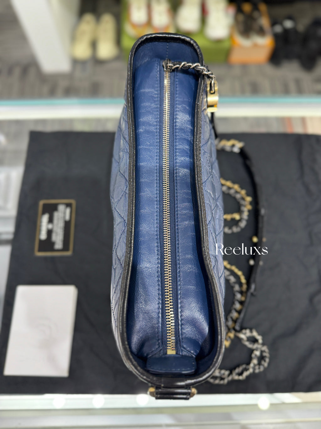 CHANEL Gabrielle Hobo Bag Navy Blue