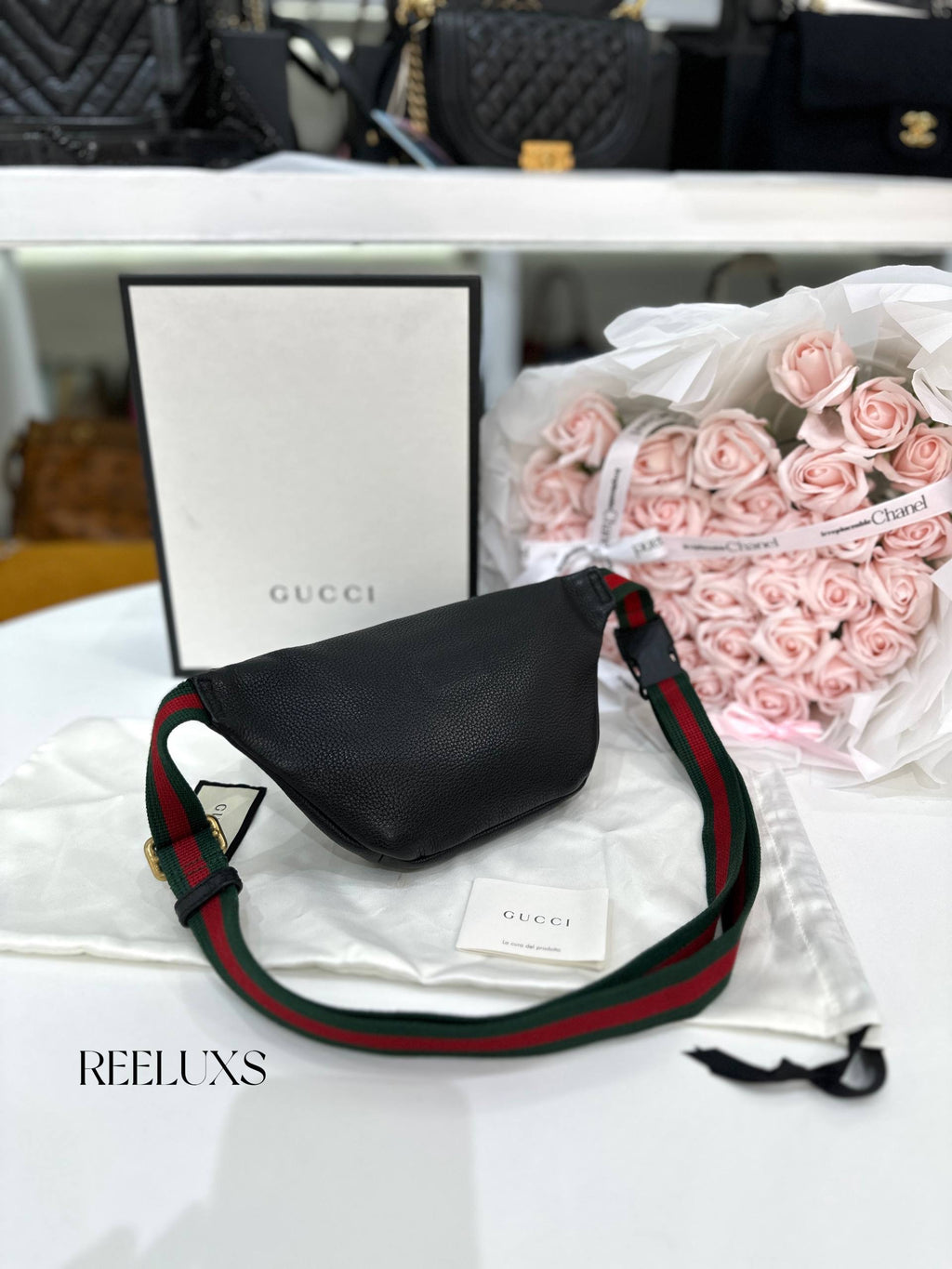 GUCCI Print Belt Bag with Vintage Logo
