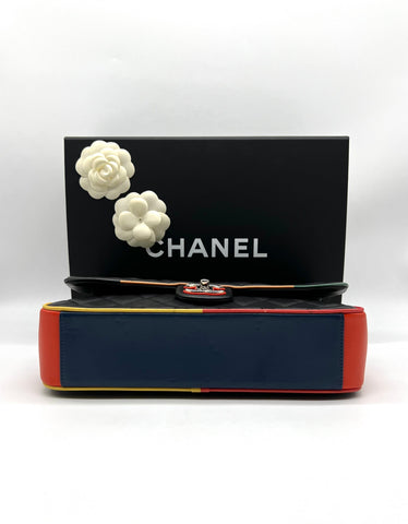 CHANEL Quilted Lambskin Jumbo Cuba Multi-Color Flap Bag - Reeluxs 