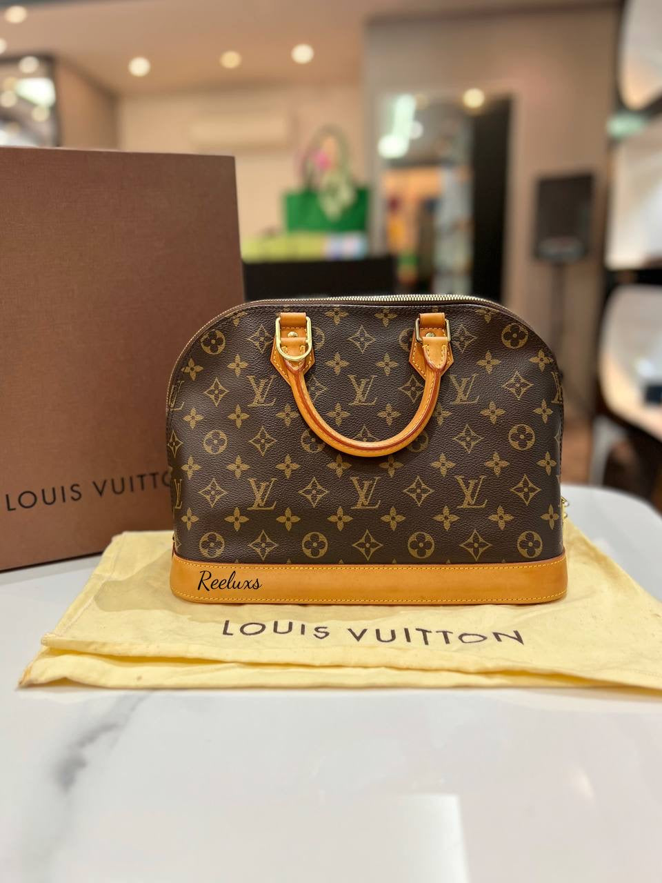 LOUIS VUITTON LV Monogram Canvas Alma PM Handbag