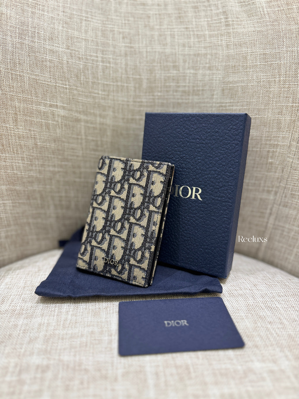 DIOR Oblique Bi- Fold Card Wallet