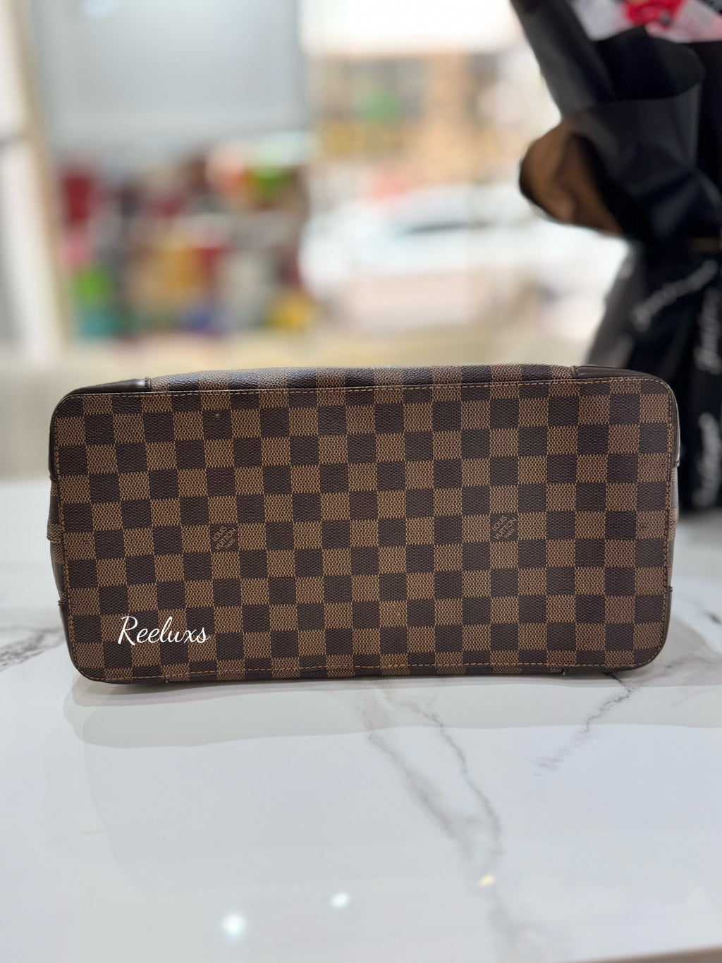 LOUIS VUITTON LV Damier Ebene Canvas Hampstead MM Shoulder Bag