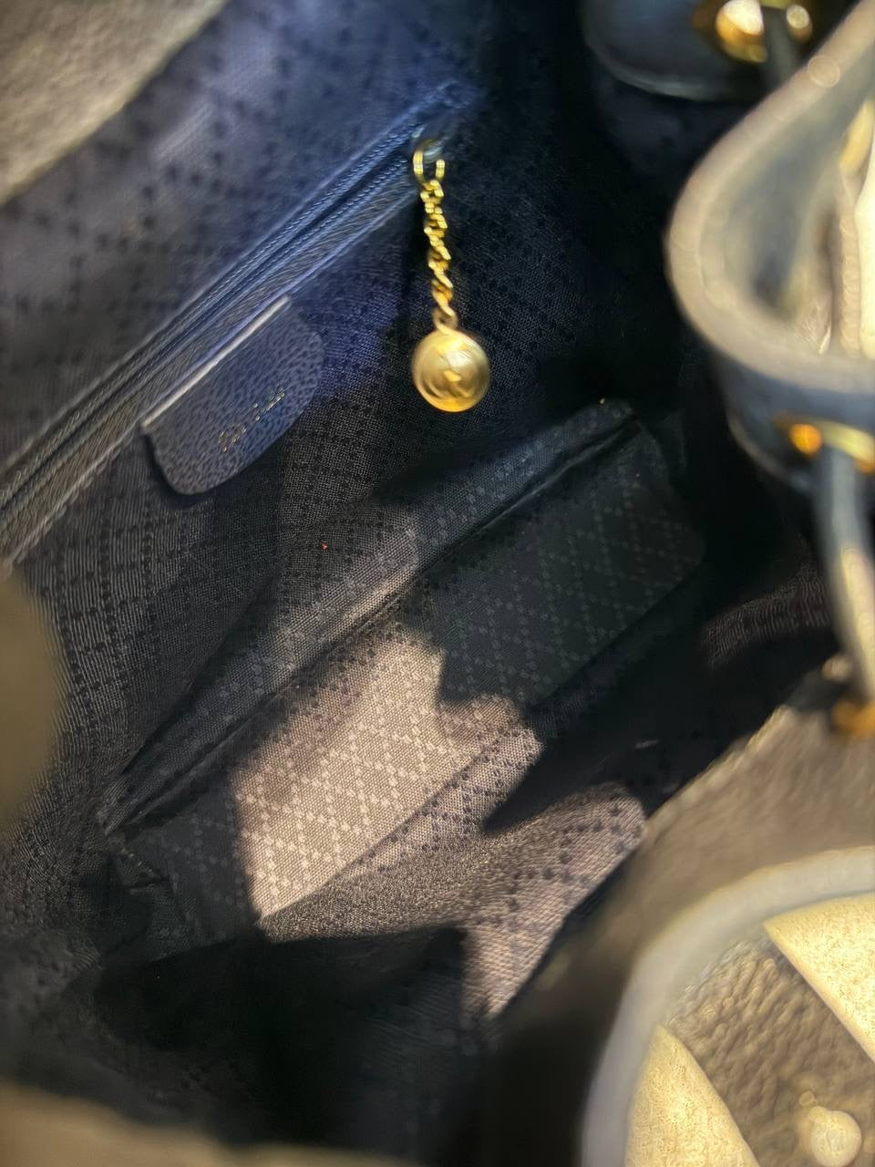 GUCCI Bamboo Backpack Suede Black