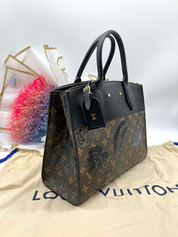 LOUIS VUITTON City Steamer MM Monogram Blossom Canvas Women Hand Bag - Reeluxs 