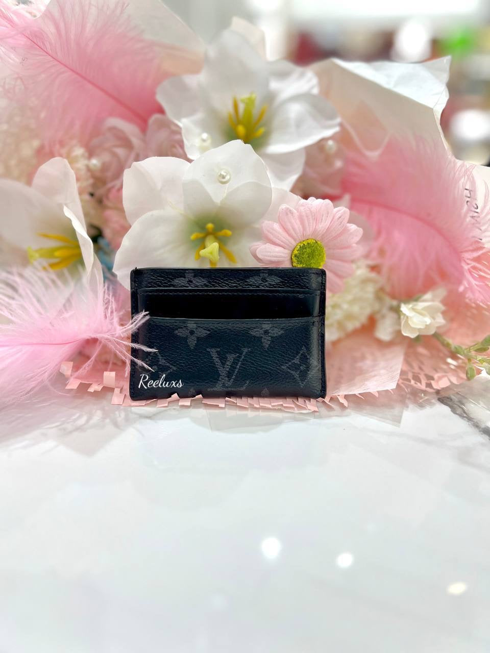 LOUIS VUITTON LV Monogram Eclipse Double Card Holder