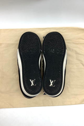 LOUIS VUITTON Black Epi Leather and Suede Twister Slip-on Sneakers - Reeluxs 