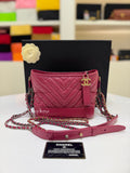 CHANEL Pink Quilted Leather Small Gabrielle Hobo Bag