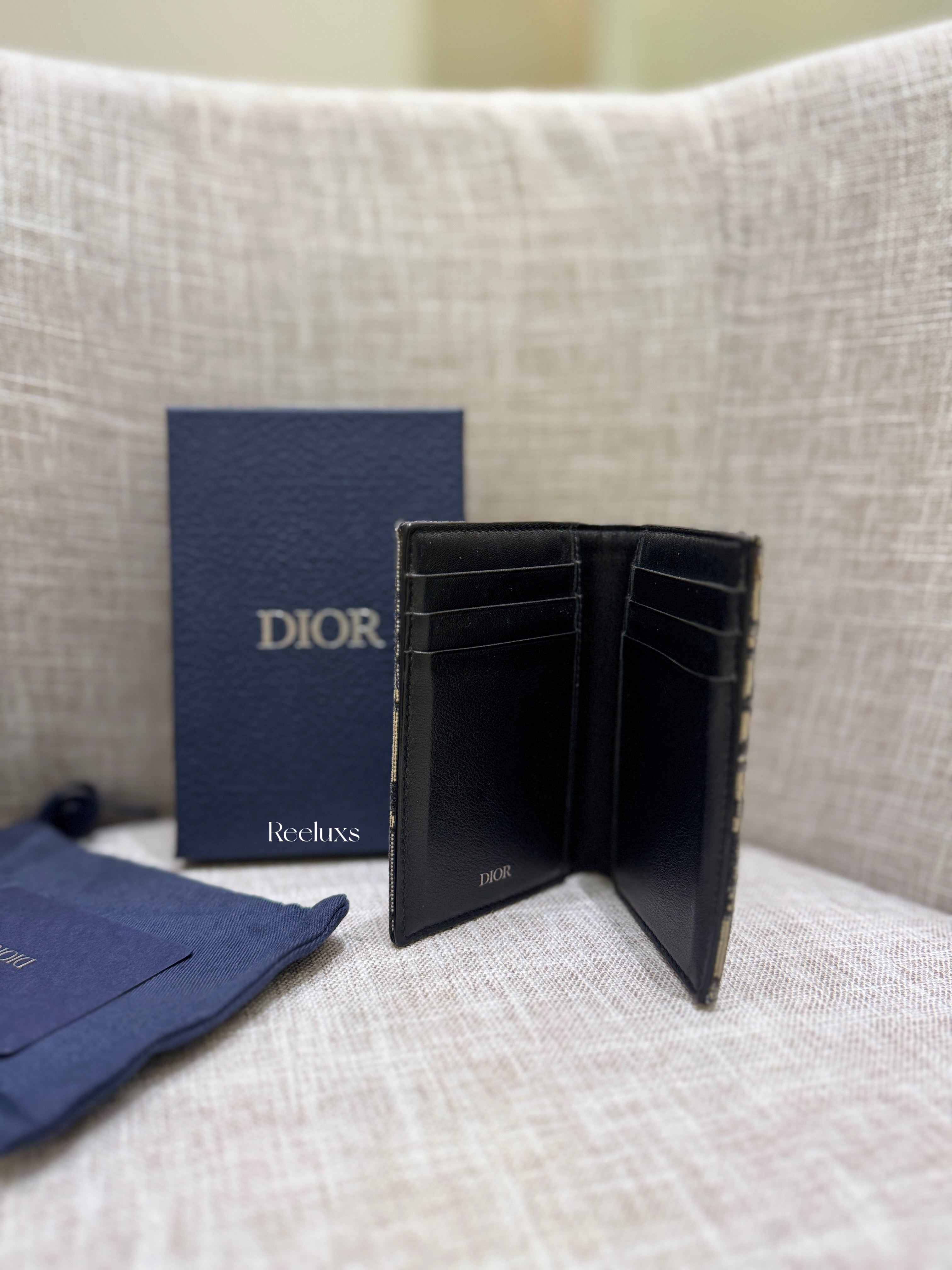 DIOR Oblique Bi- Fold Card Wallet