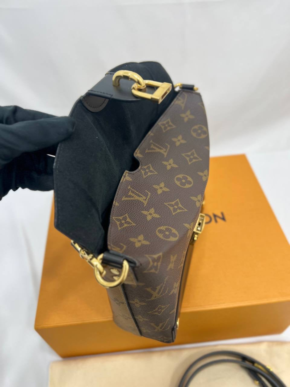 LOUIS VUITTON LV Microchip Monogram Reverse Bento Box Satchel Bag