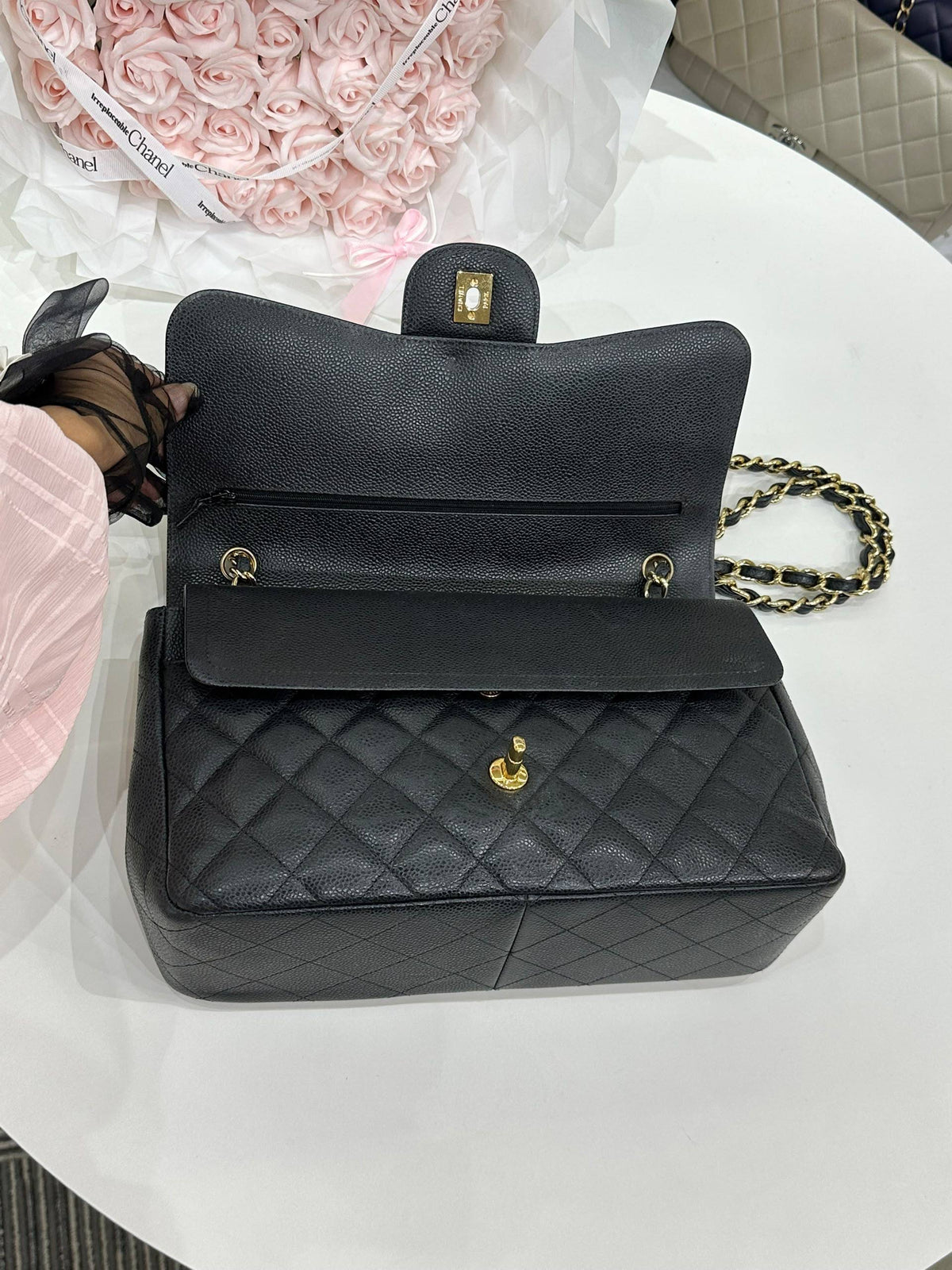CHANEL Classic Flap Jumbo Black Caviar