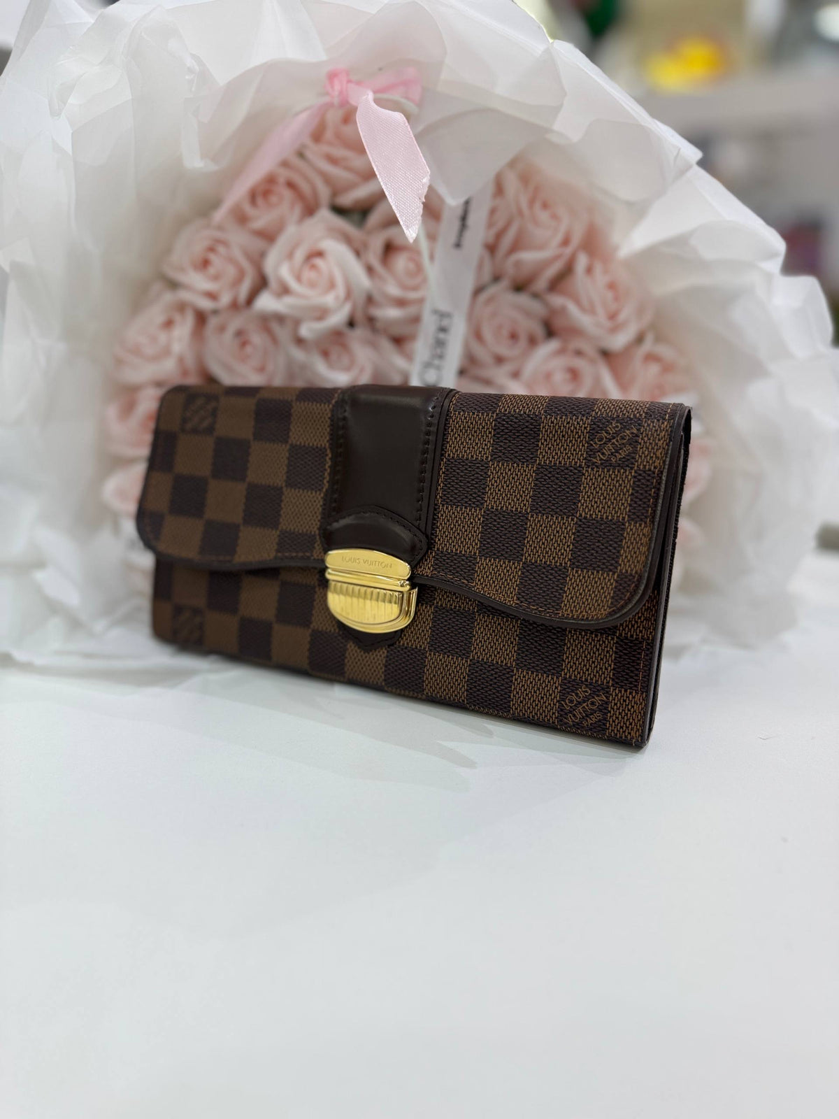 LOUIS VUITTON Damier Ebene Portefeuille Sistina Wallet