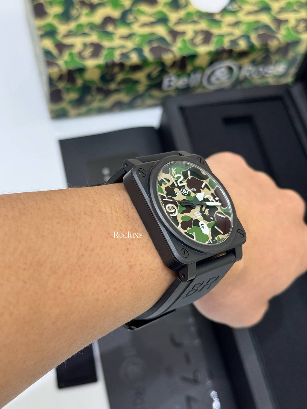 Full Set BELL & ROSS x BAPE BR 03-92 Green Camo