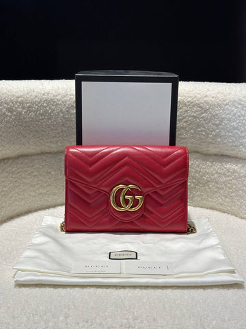 GUCCI GG Marmont Matelasse Wallet On Chain ( WOC ) HandBag