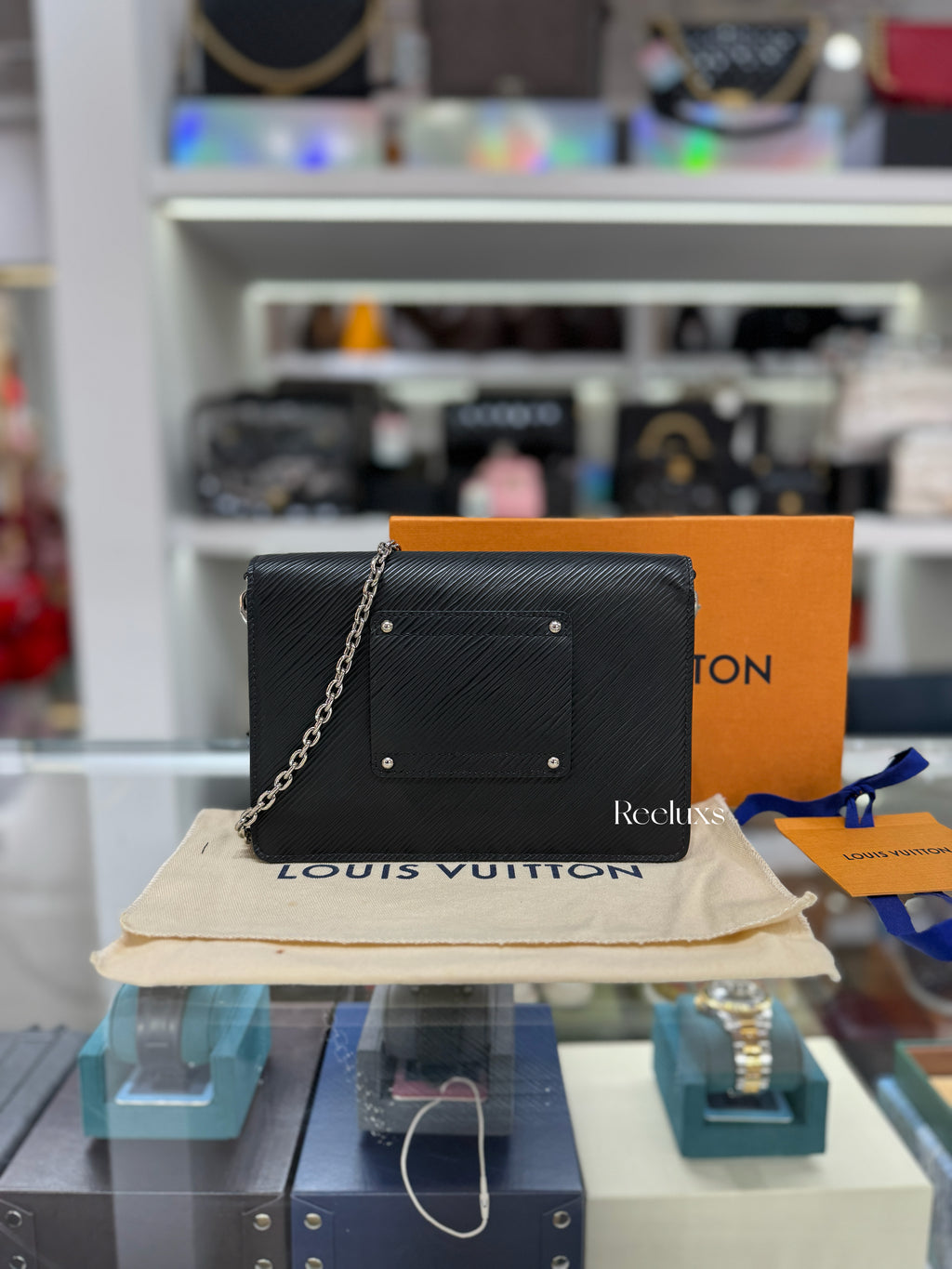 LOUIS  VUITTON Twist Belt Wallet On Chain Epi Leather