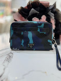 PRADA Camouflage Saffiano Leather Clutch Bag