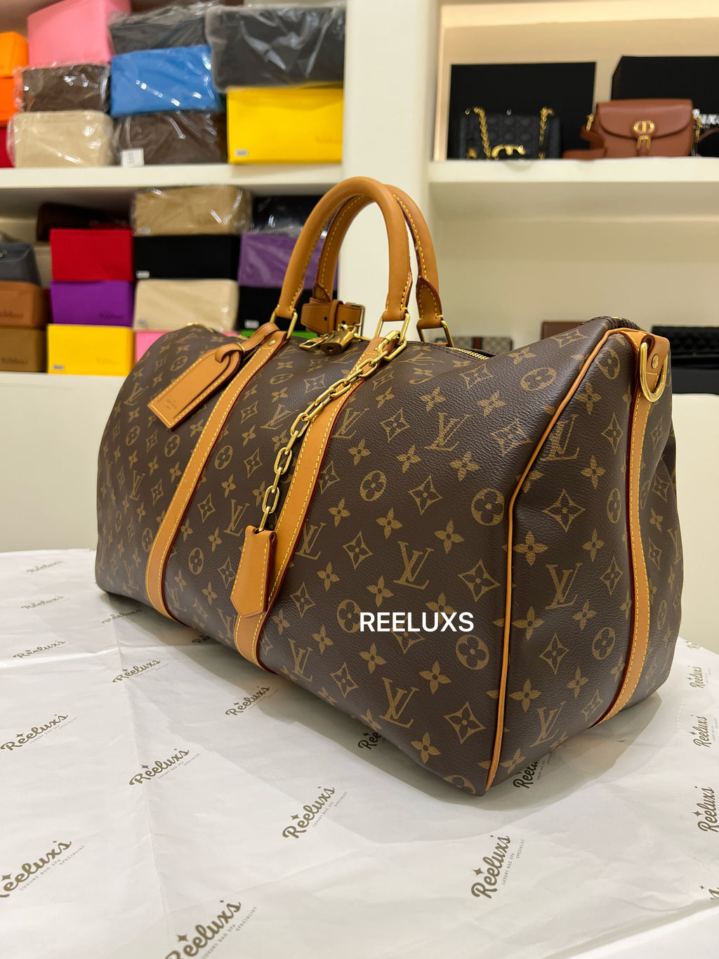 LOUIS VUITTON Monogram Canvas Keepall Bandoulière 50