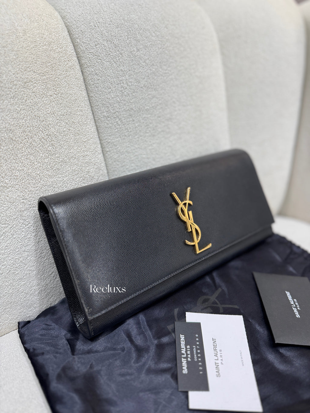 YVES SAINT LAURENT YSL Kate Black Clutch Bag