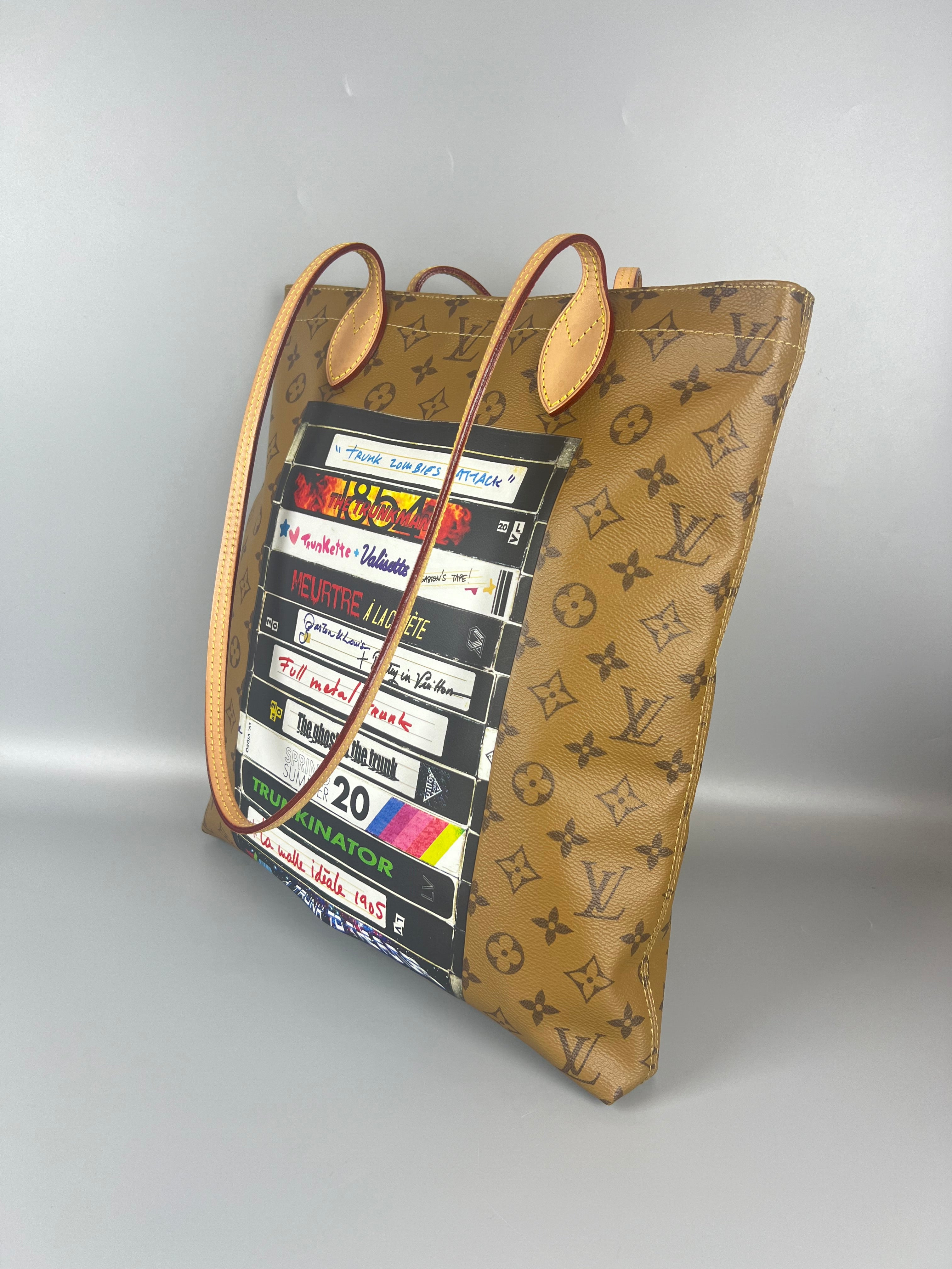 LOUIS VUITTON Carry It Tote Limited Edition VHS Tape Reverse Monogram Canvas