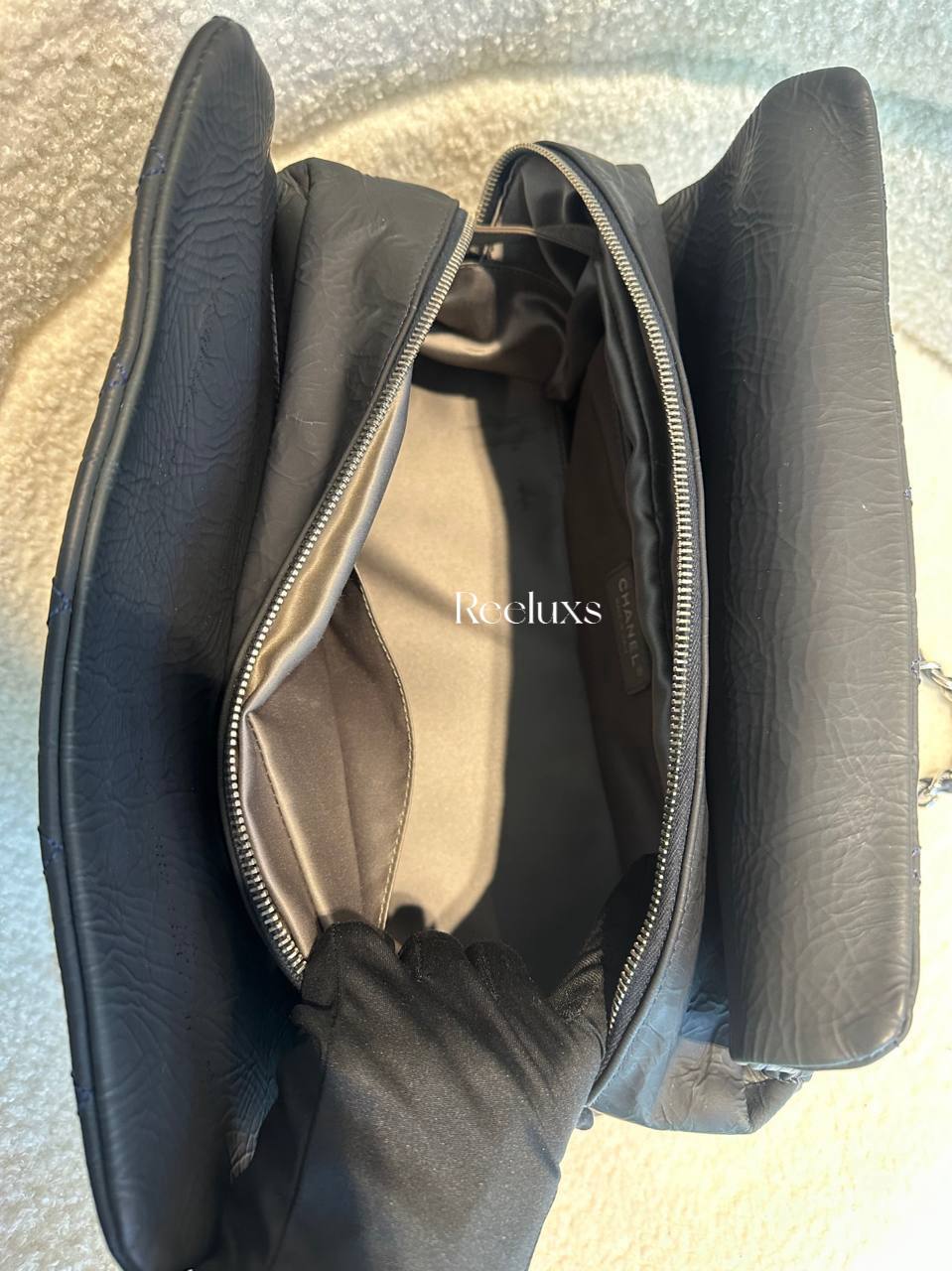CHANEL Petite Crinkled Calfskin Timeless Tote