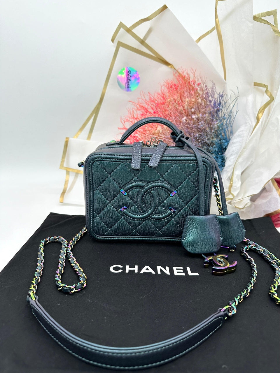 Chanel iridescent vanity case sale