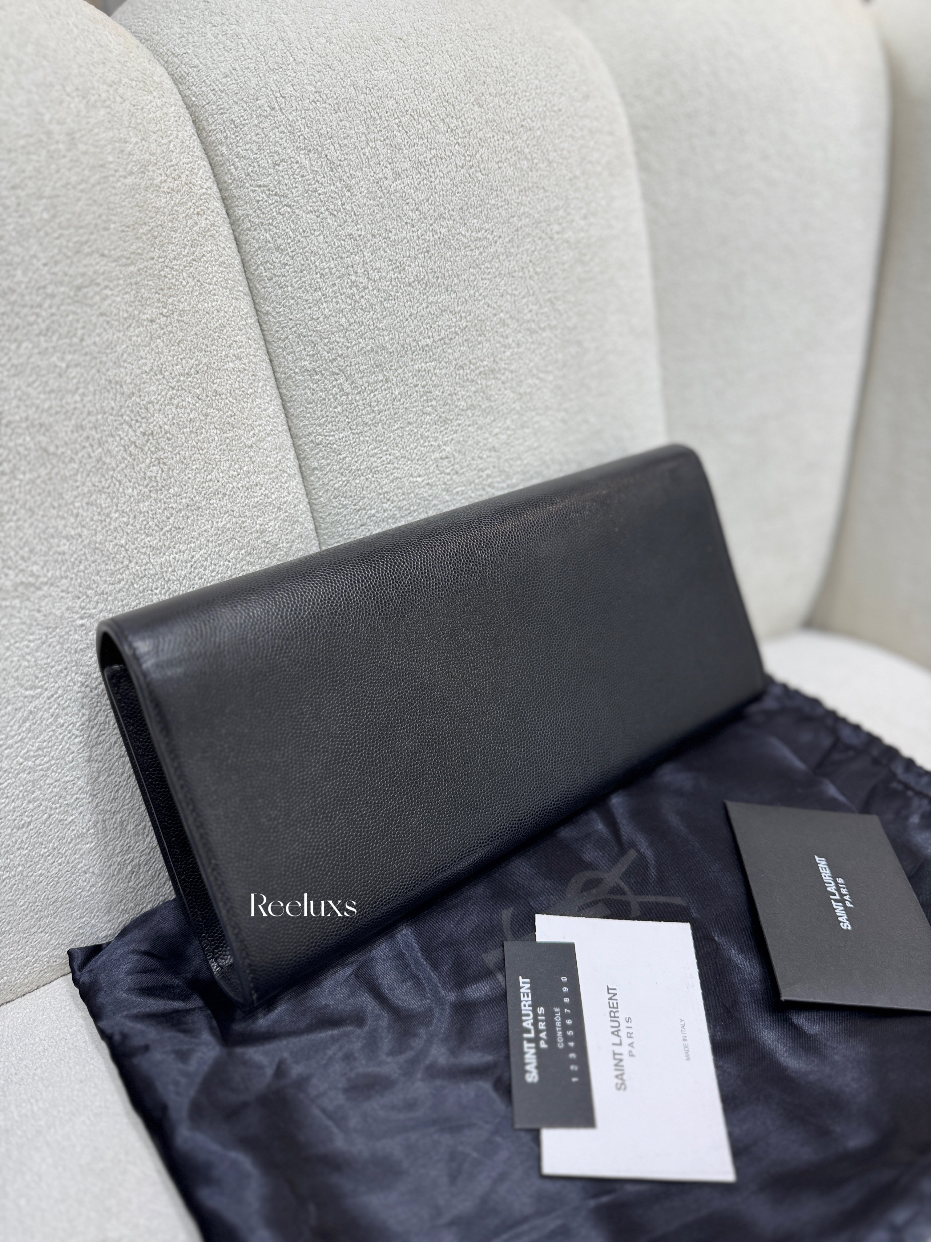 YVES SAINT LAURENT YSL Kate Black Clutch Bag