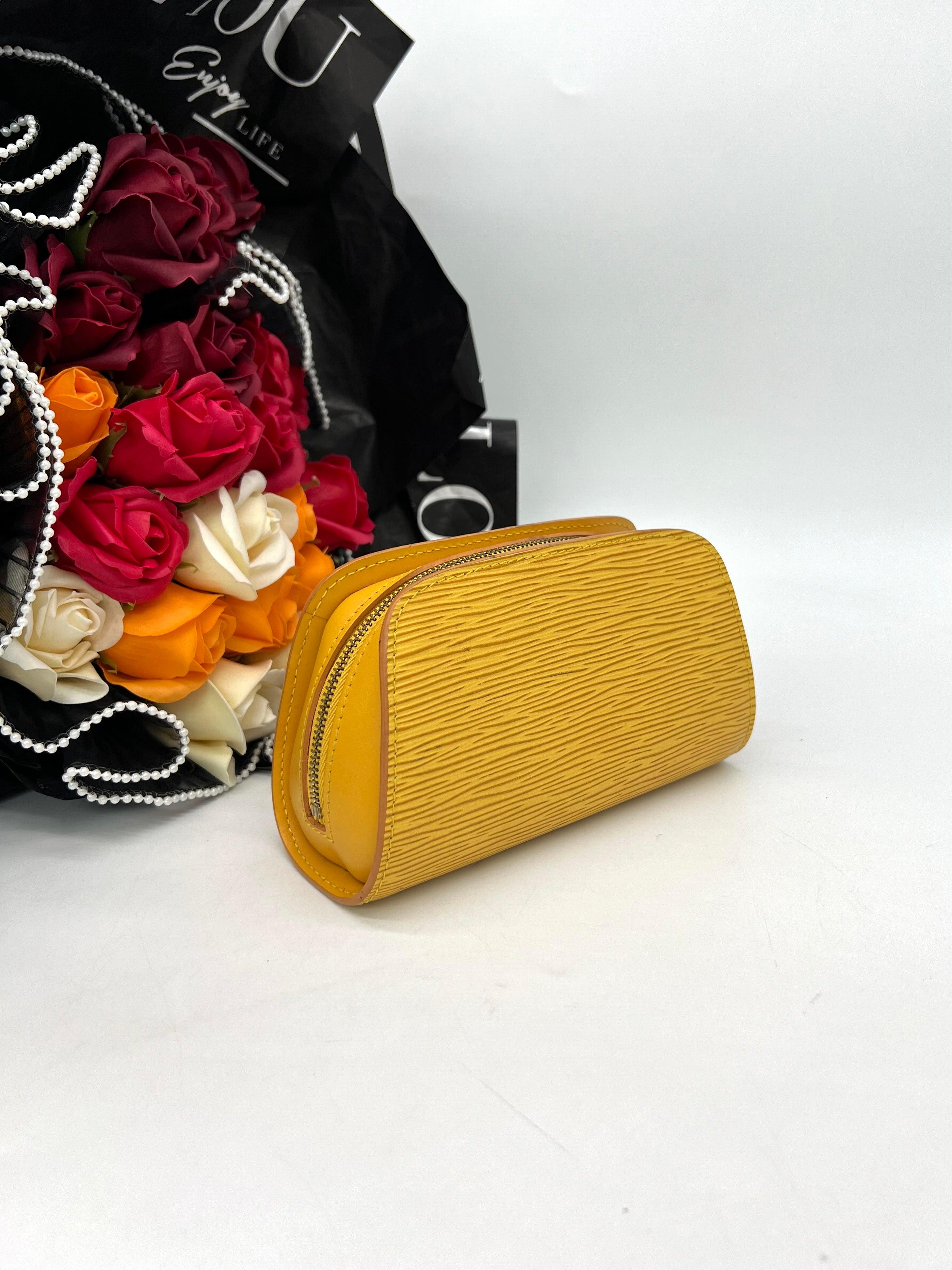 LOUIS VUITTON Dauphine Pouch Small Yellow Leather - Reeluxs 