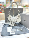 BALENCIAGA  Le Cagole White Women's Shoulder Bag