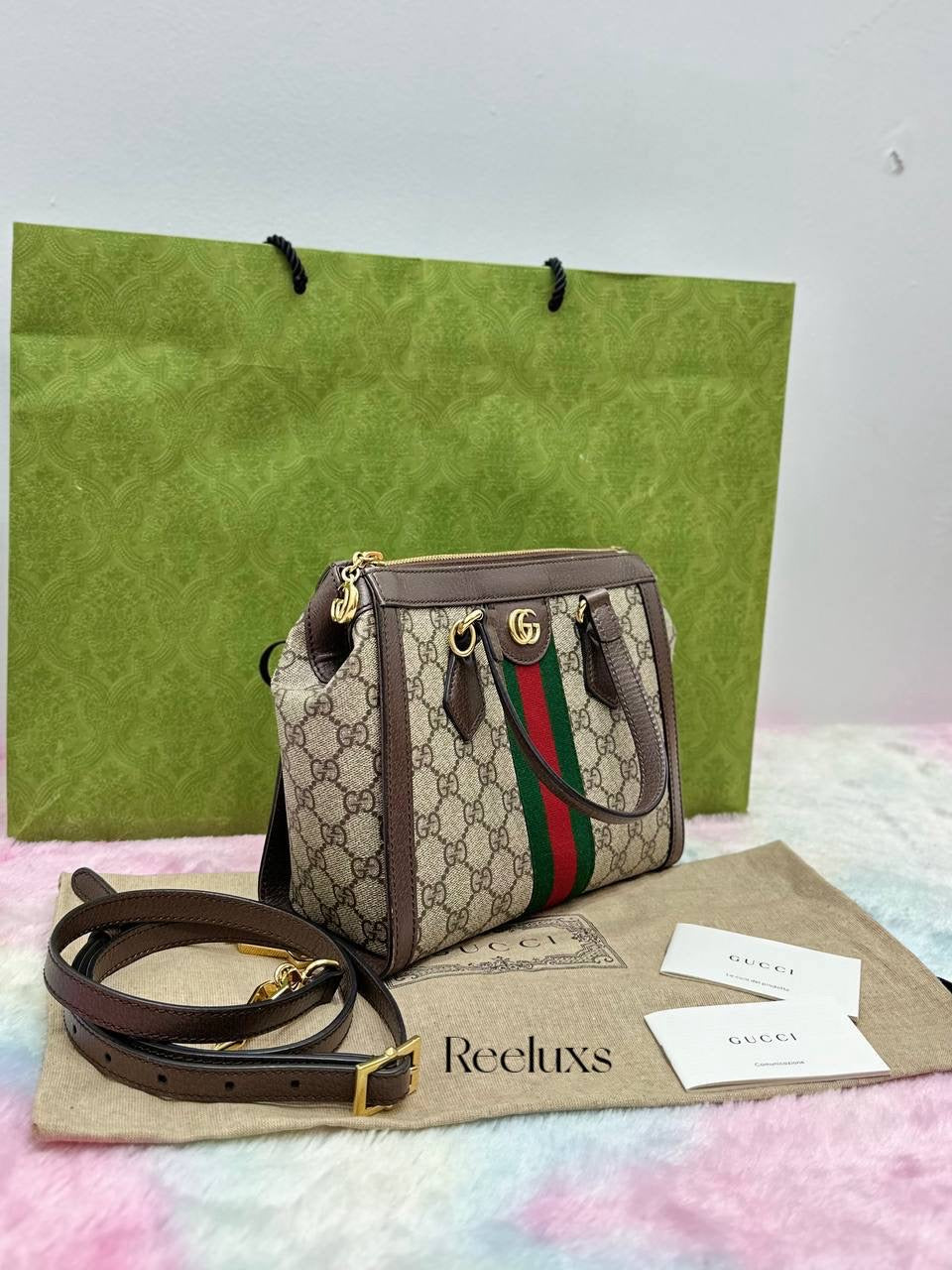 GUCCI Ophidia Small GG Tote Handbag