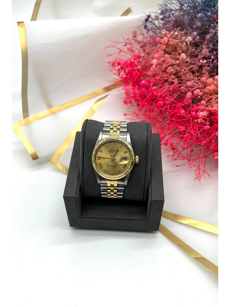 Rolex Datejust Men 2Tone 18K Gold Stainless Steel Watch