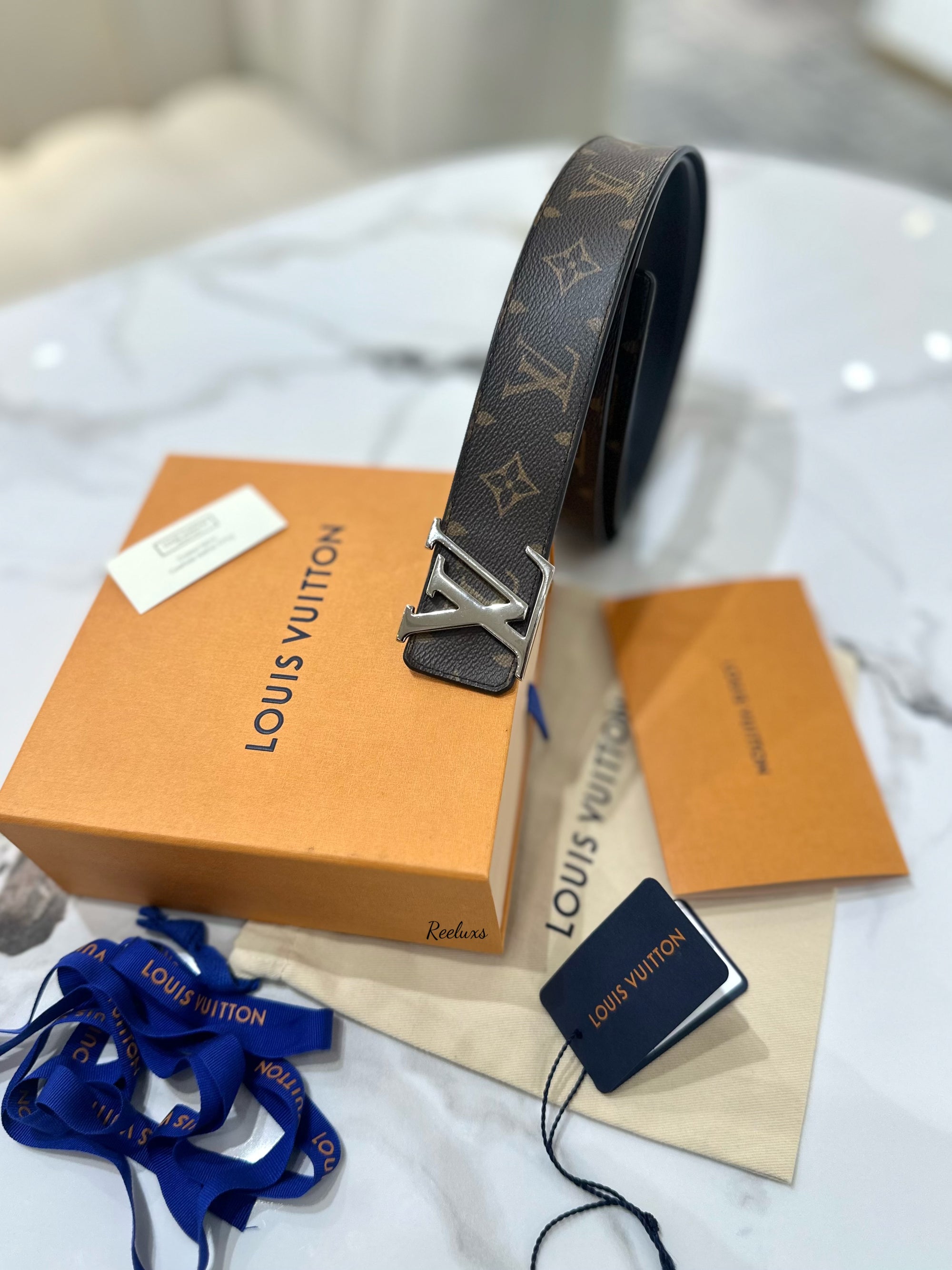 LOUIS VUITTON LV Reversible Monogram Belt Brown