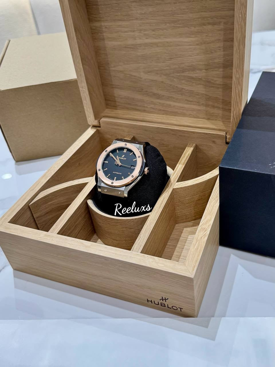 FULL SET HUBLOT Classic Fusion Titanium  King Gold 45 mm  Automatic Men's Watch