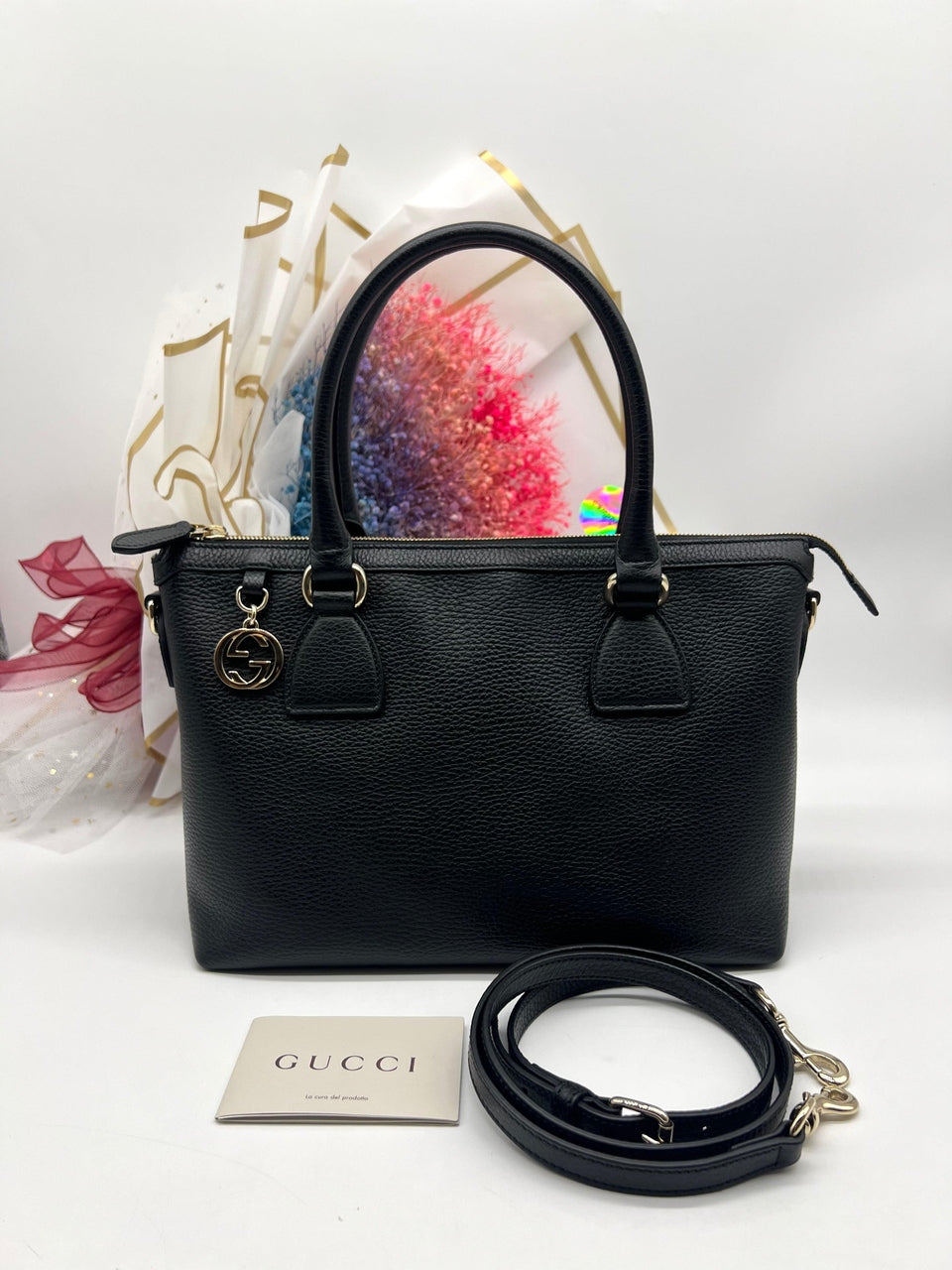 Gucci Satchel GG Charm Nero Black - Reeluxs 