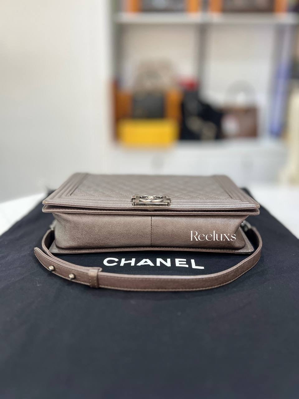 Chanel Boy Bag Medium Chain Shoulder Bag