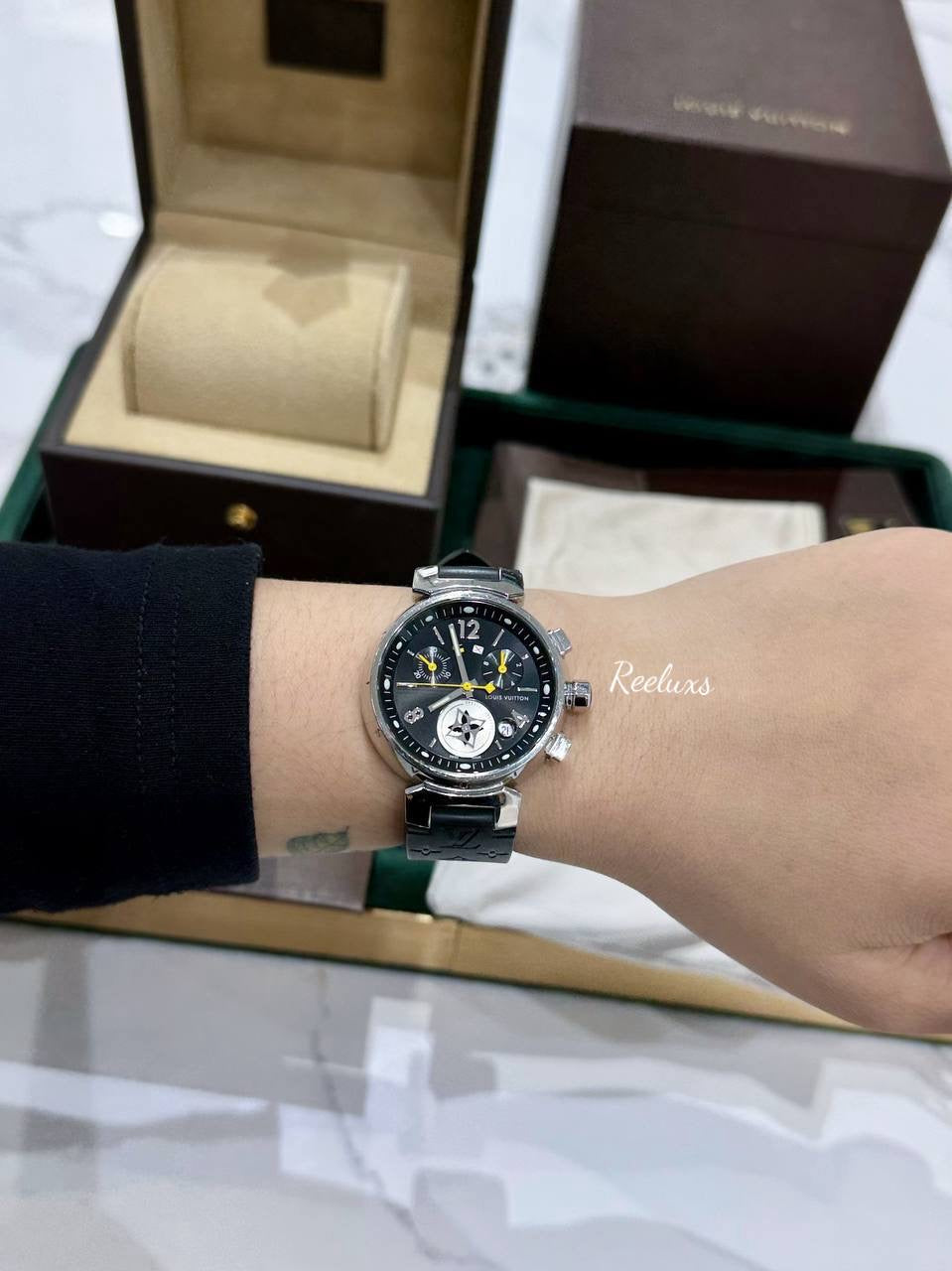 FULL SET LOUIS VUITTON LV Tambour Lovely Cup Chronograph Watch