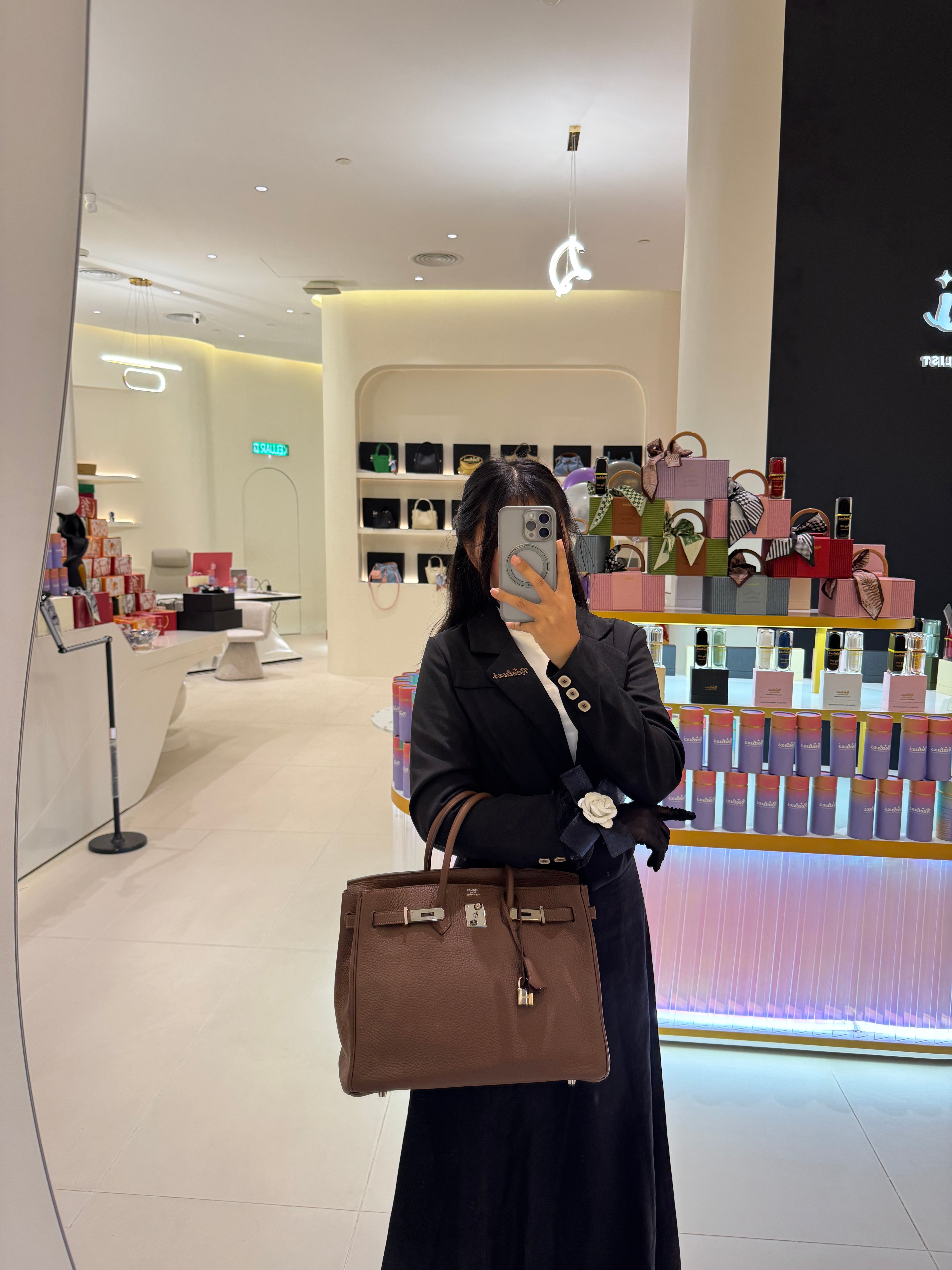 HERMES Birkin 35 Leather Hand Bag ( SHW )