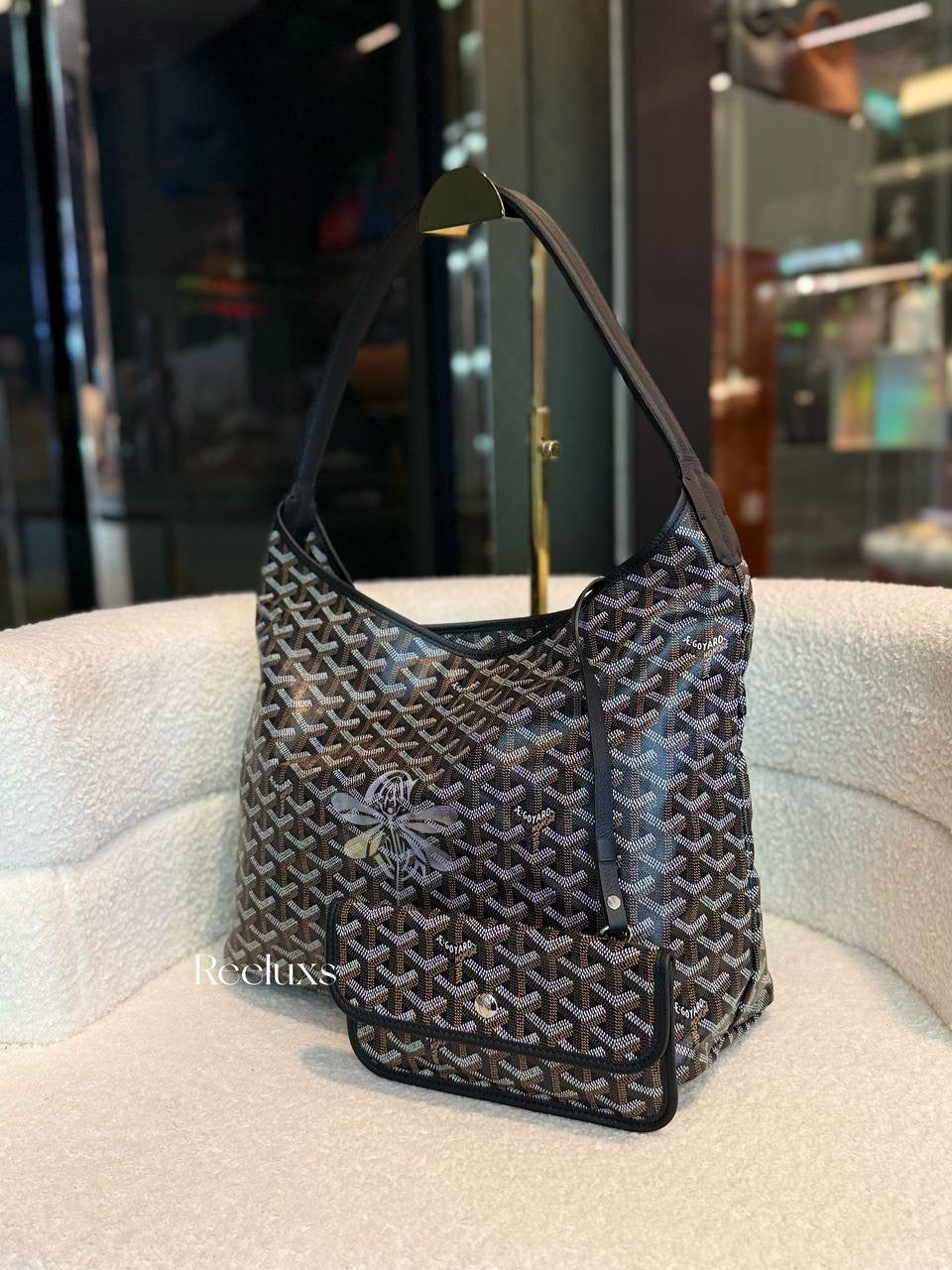 Goyard Bohème Hobo Bag - Black Goyardine