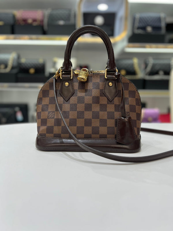 LOUIS VUITTON&nbsp; Damier Ebene Alma MM For Women Shoulder Bag - Reeluxs 