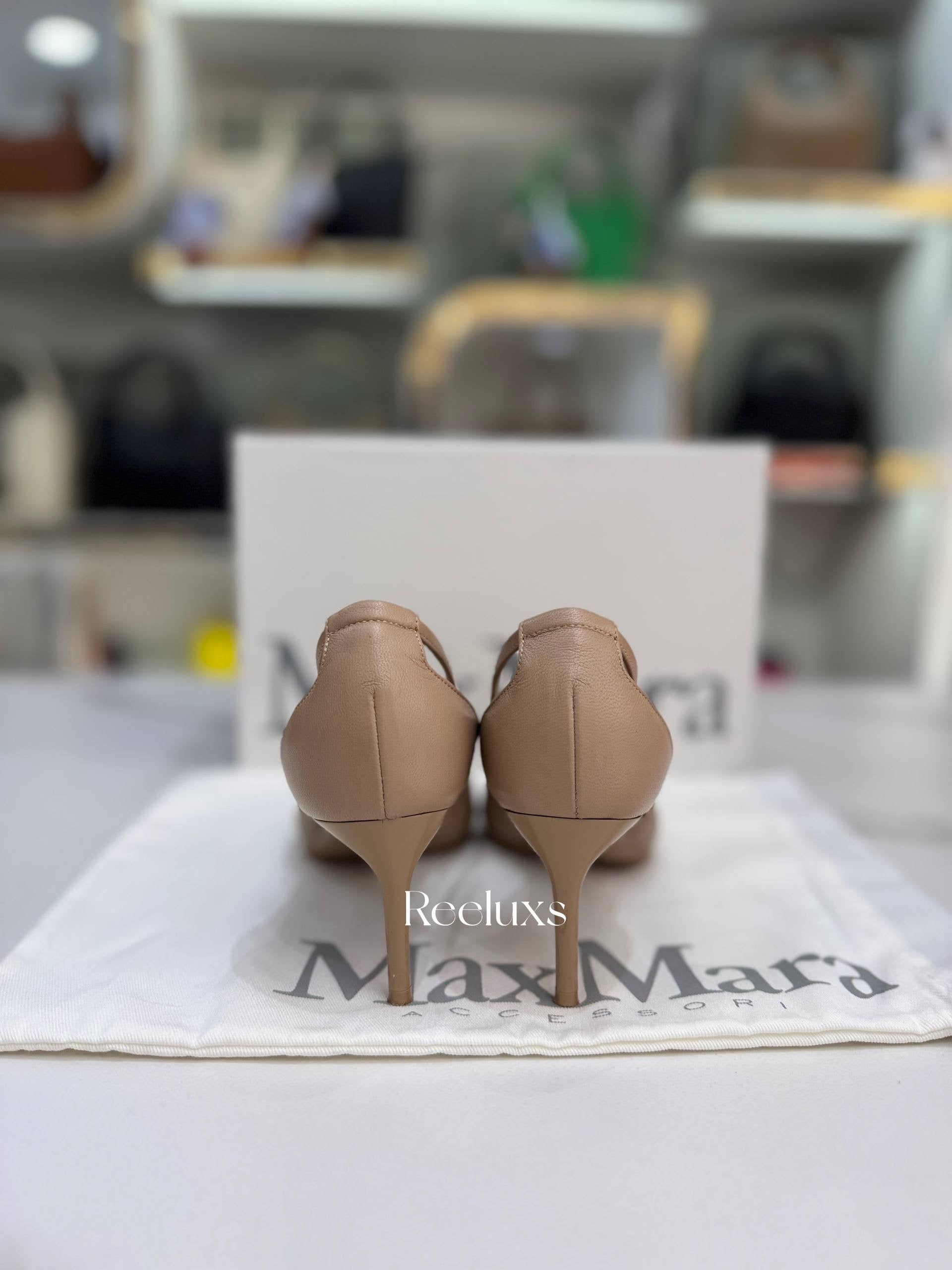 MAX MARA Paula Nappa-Leather Court Shoes