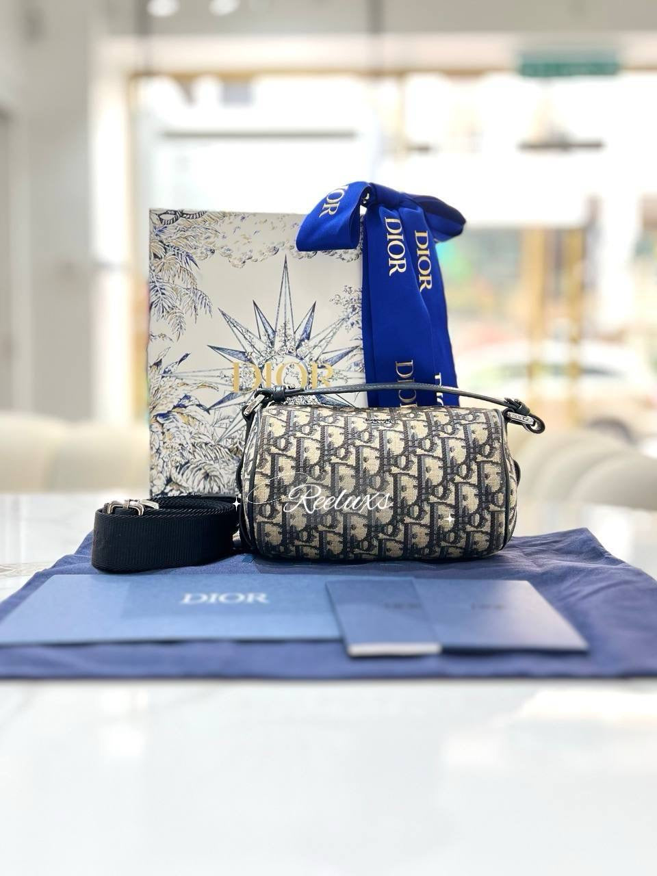 FULL SET CHRISTIAN  DIOR   Oblique Roller Crossbody Bag