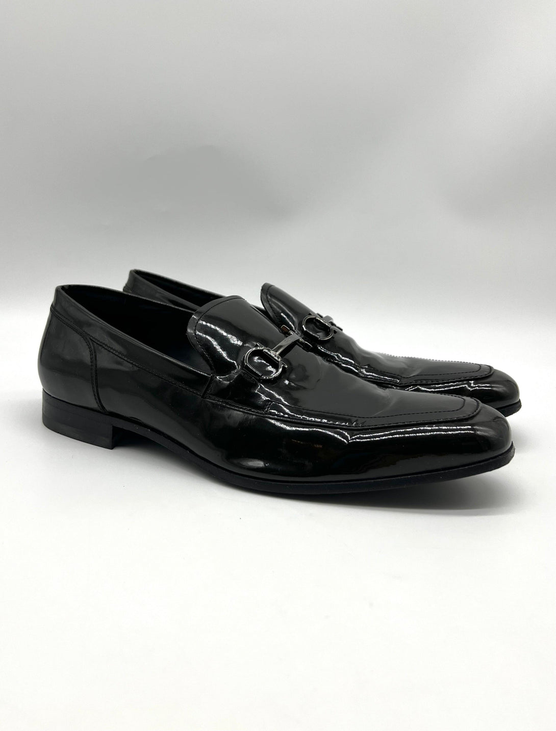 NEW SALVATORE FERRAGAMO DINAMO LEATHER GANCINI LOAFERS SHOES - Reeluxs 