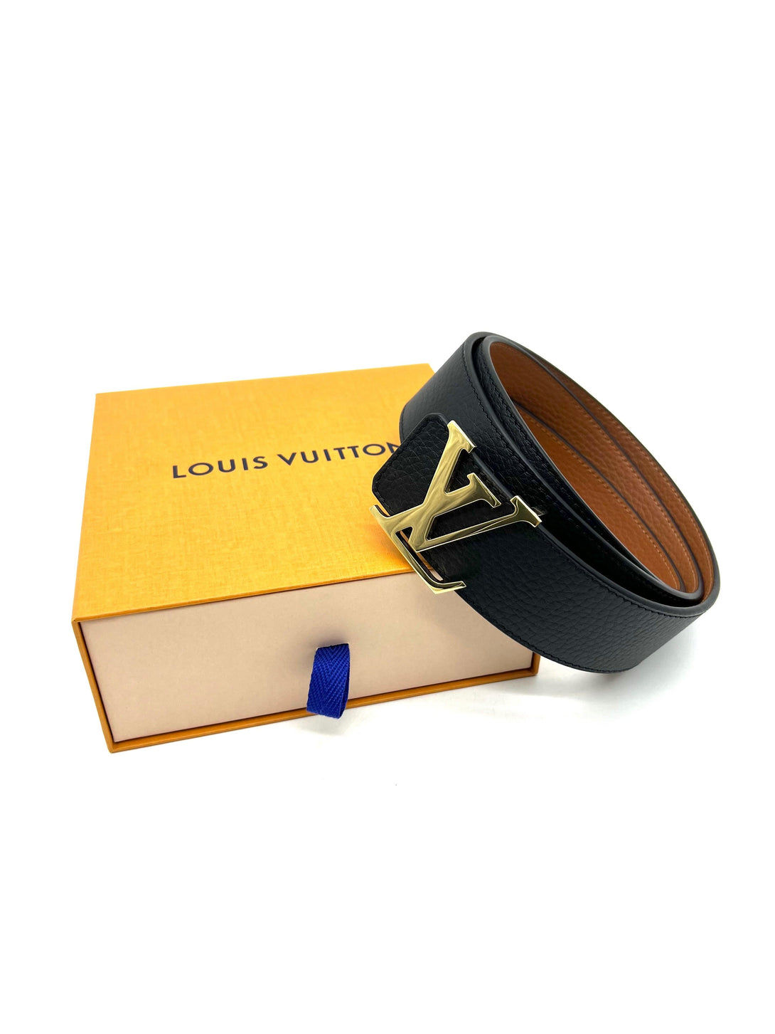 LOUIS VUITTON Belt Black Golden Light - Reeluxs 