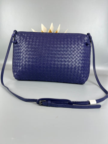 BOTTEGA VENETA Dark Purple Nodini intrecciato Shoulder Bag