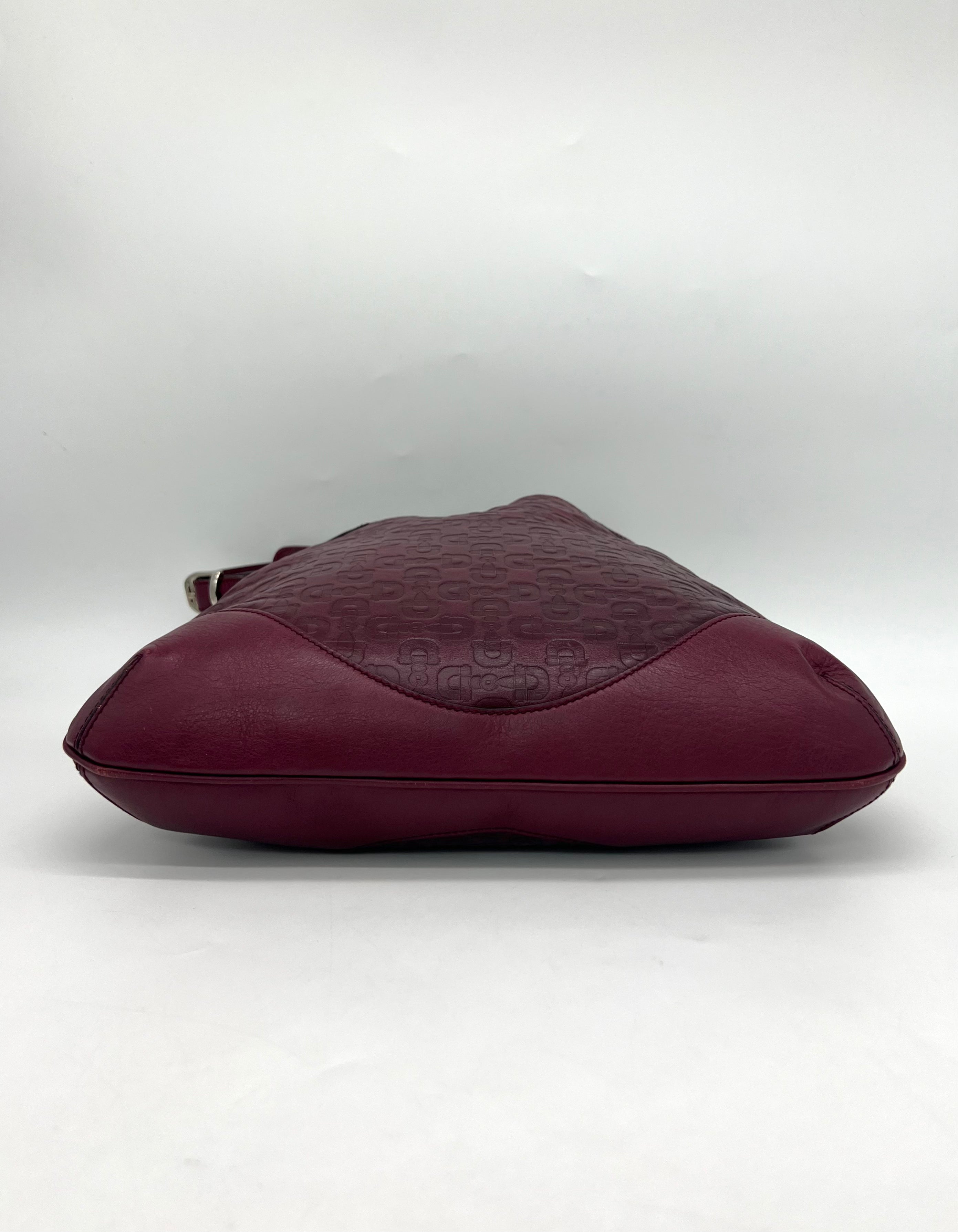 GUCCI Red Horsebit Leather Shoulder Bag Dark red - Reeluxs 