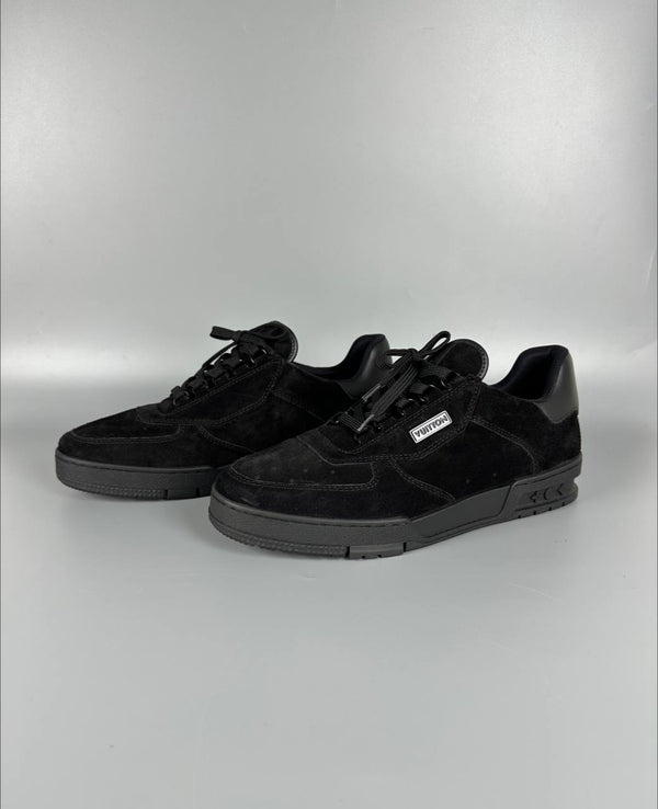 LOUIS VUITTON  Lv Trainer Black Suede Sneakers Men’s Shoes