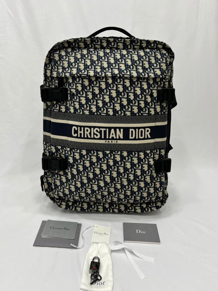 DIOR DIORTravel Small Travel Suitcase Dior Oblique Technical Jacquard