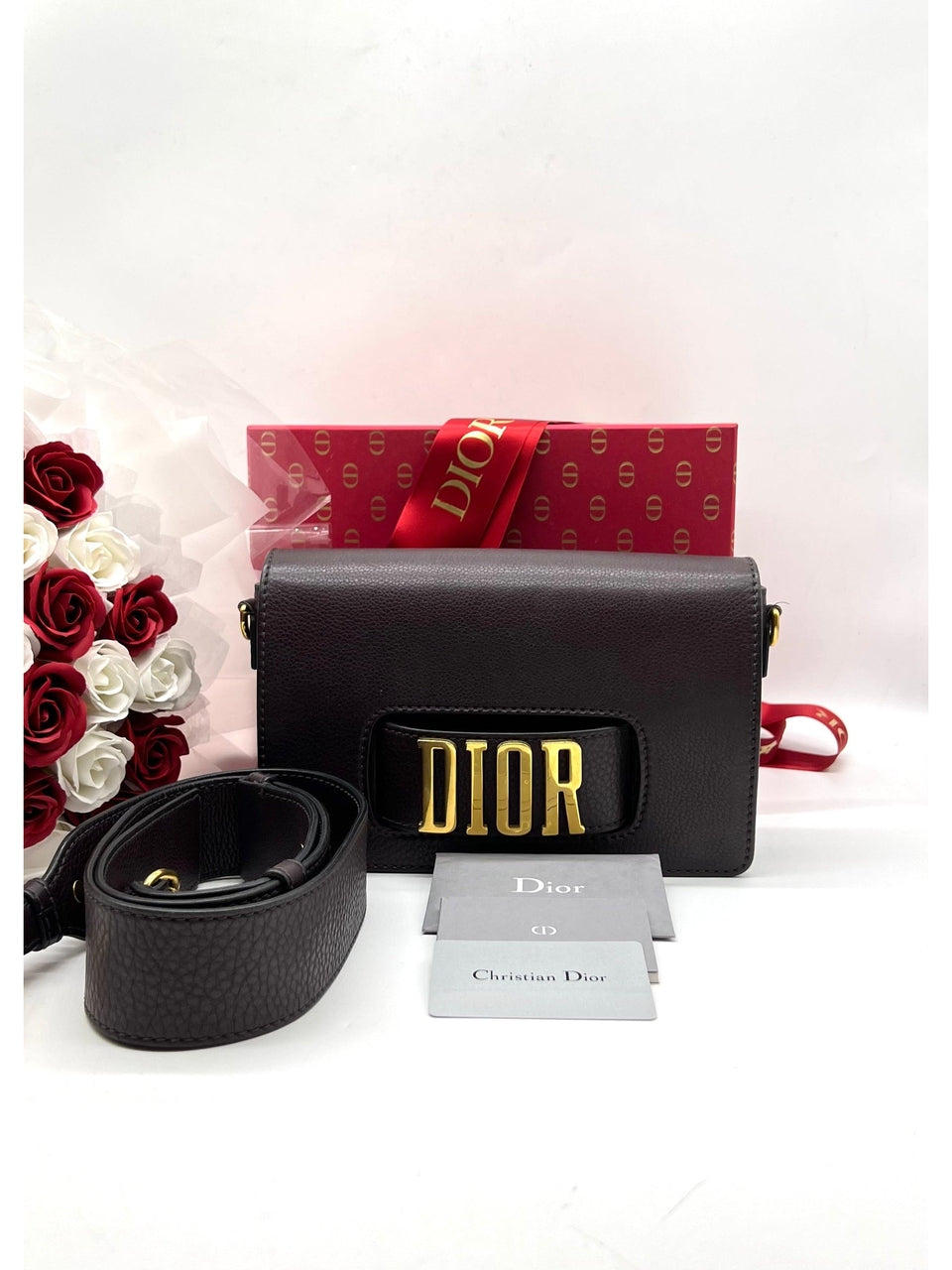 CHRISTIAN DIOR Calfskin Leather Dio( R )Evolution Flap Bag - Reeluxs 