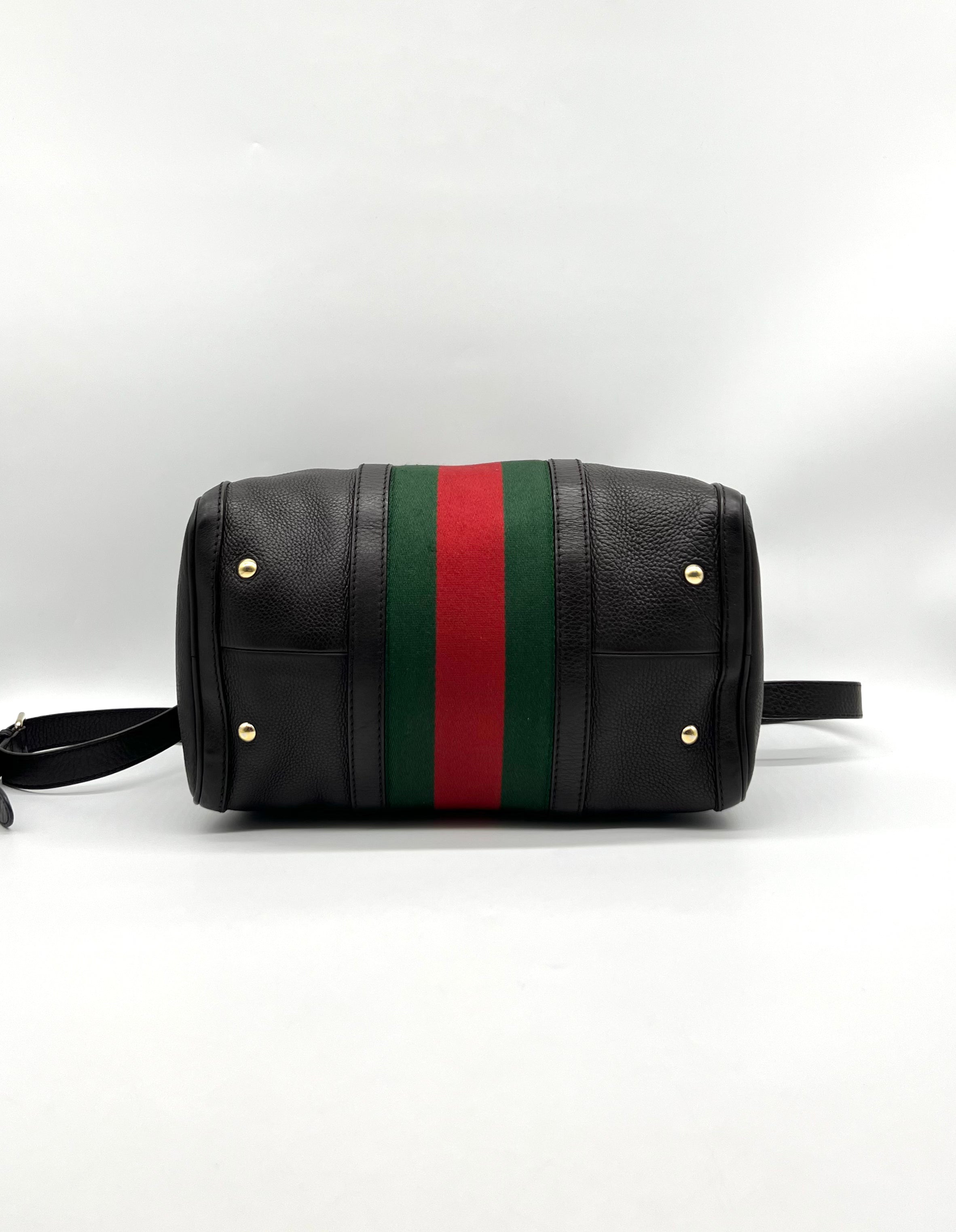 Gucci Boston Women Black Leather Hand Shoulder Bag - Reeluxs 