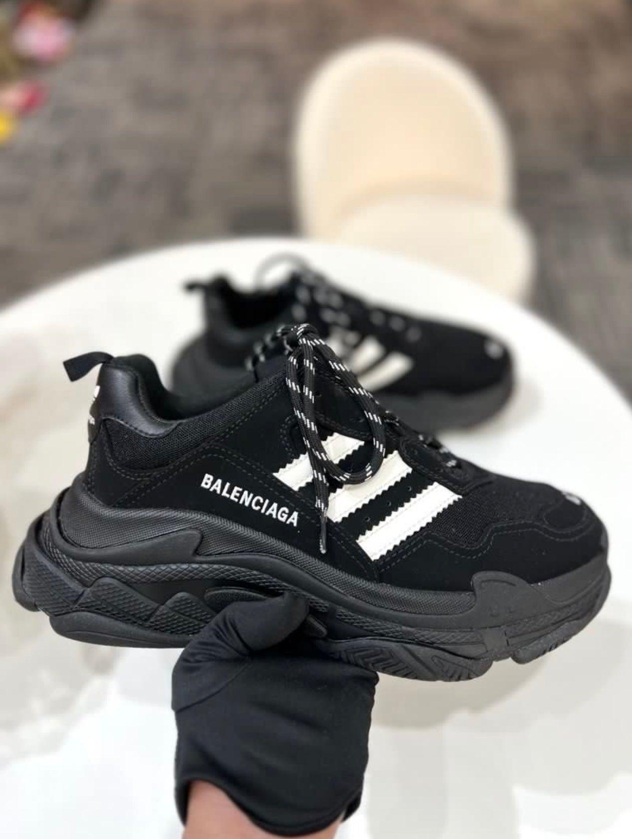 Balenciaga S Trainers Shoe In Black White Size 42 - Reeluxs 