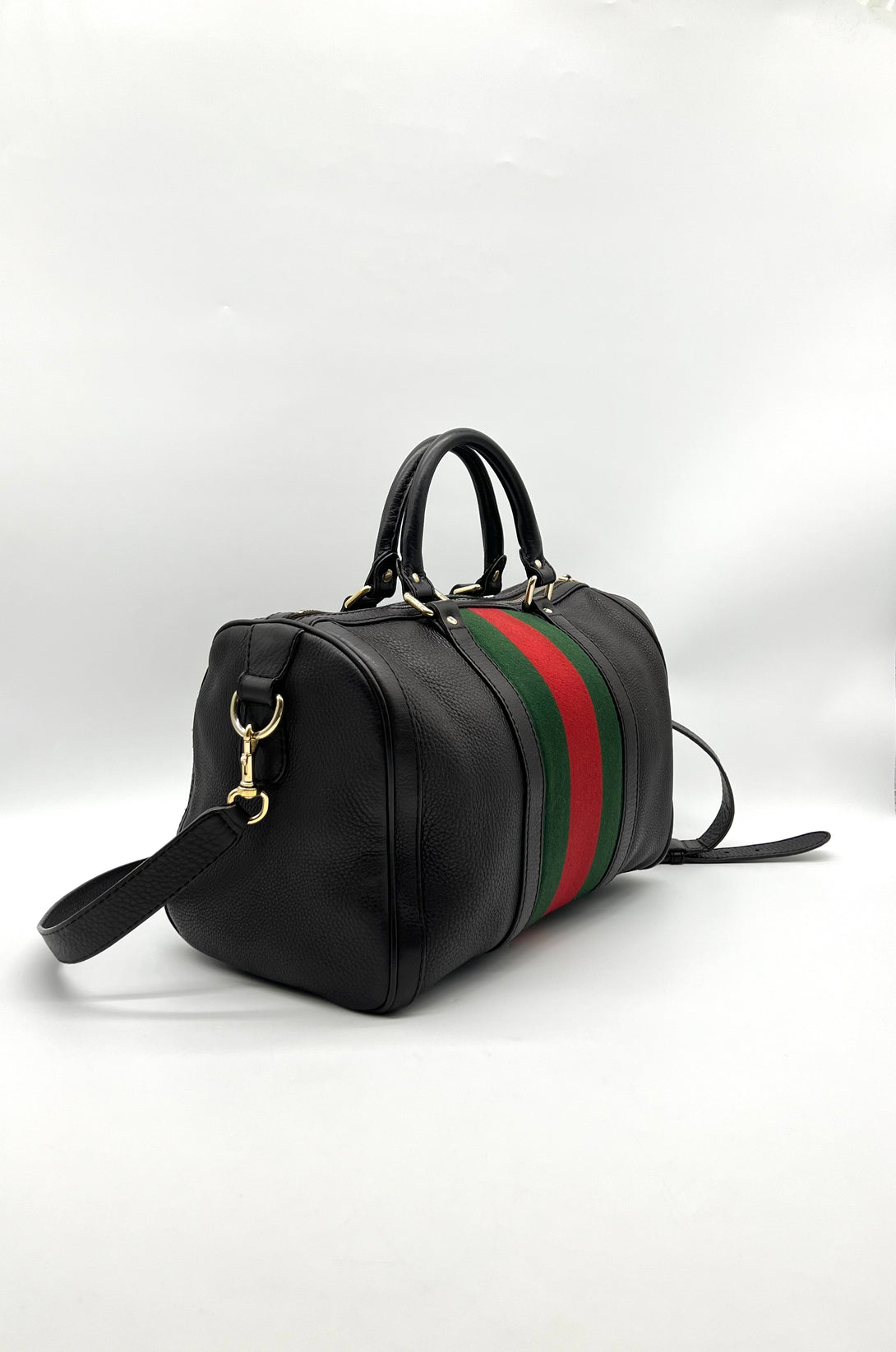 Gucci Boston Women Black Leather Hand Shoulder Bag - Reeluxs 